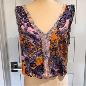 Free People NWT Tropicana Combo Crop Tank Top- XL